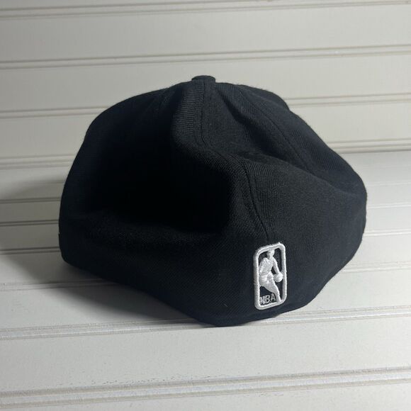 Chicago Bulls New Era 59 Fifty Black Fitted Hat Cap Size 7 5/8 Embroidered Logo - Picture 4 of 8